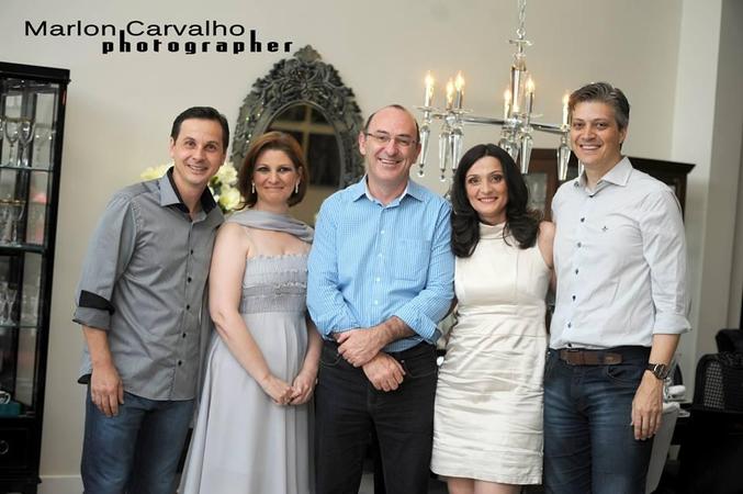 Coquetel de Lançamento da Nova Loja, na foto: Cícero e Eliane (sócios), Gilberto (comercial Masotti), Sabrine (sócia) e Quintana.